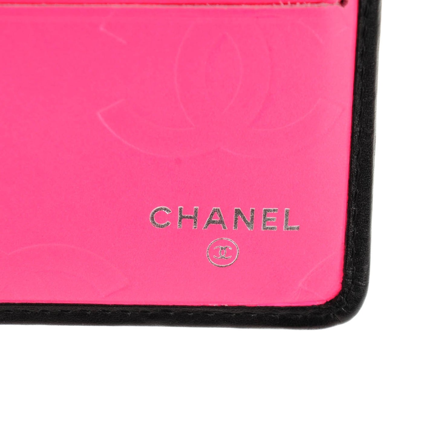 Calfskin Quilted Cambon Flap Wallet Black