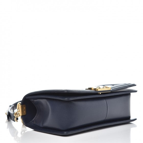 Chanel Lambskin Quilted Medium Boy Flap Dark Navy 4 of 8