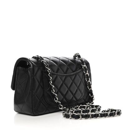 Chanel Lambskin Quilted Mini Rectangular Flap Black 2 of 4
