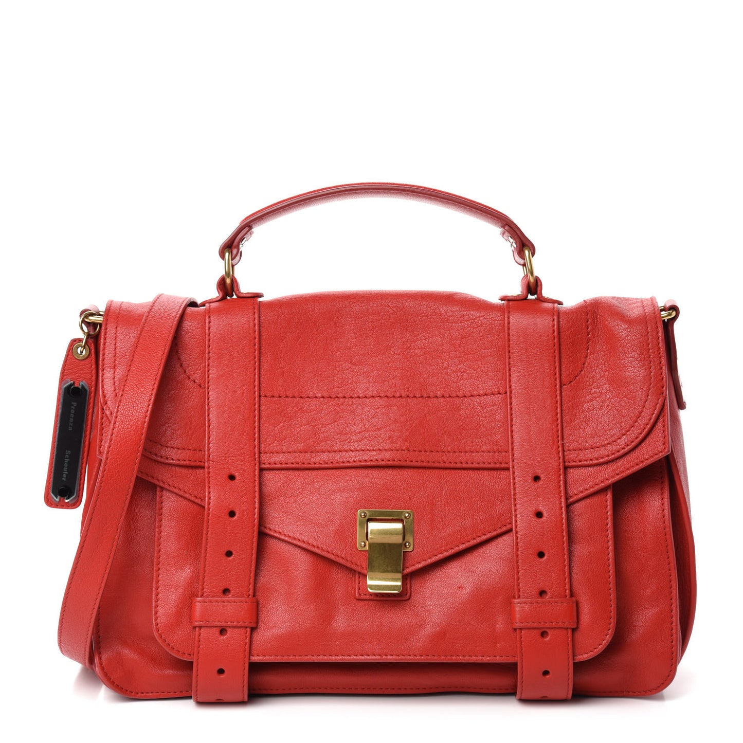 Lambskin Medium PS1 Satchel Red