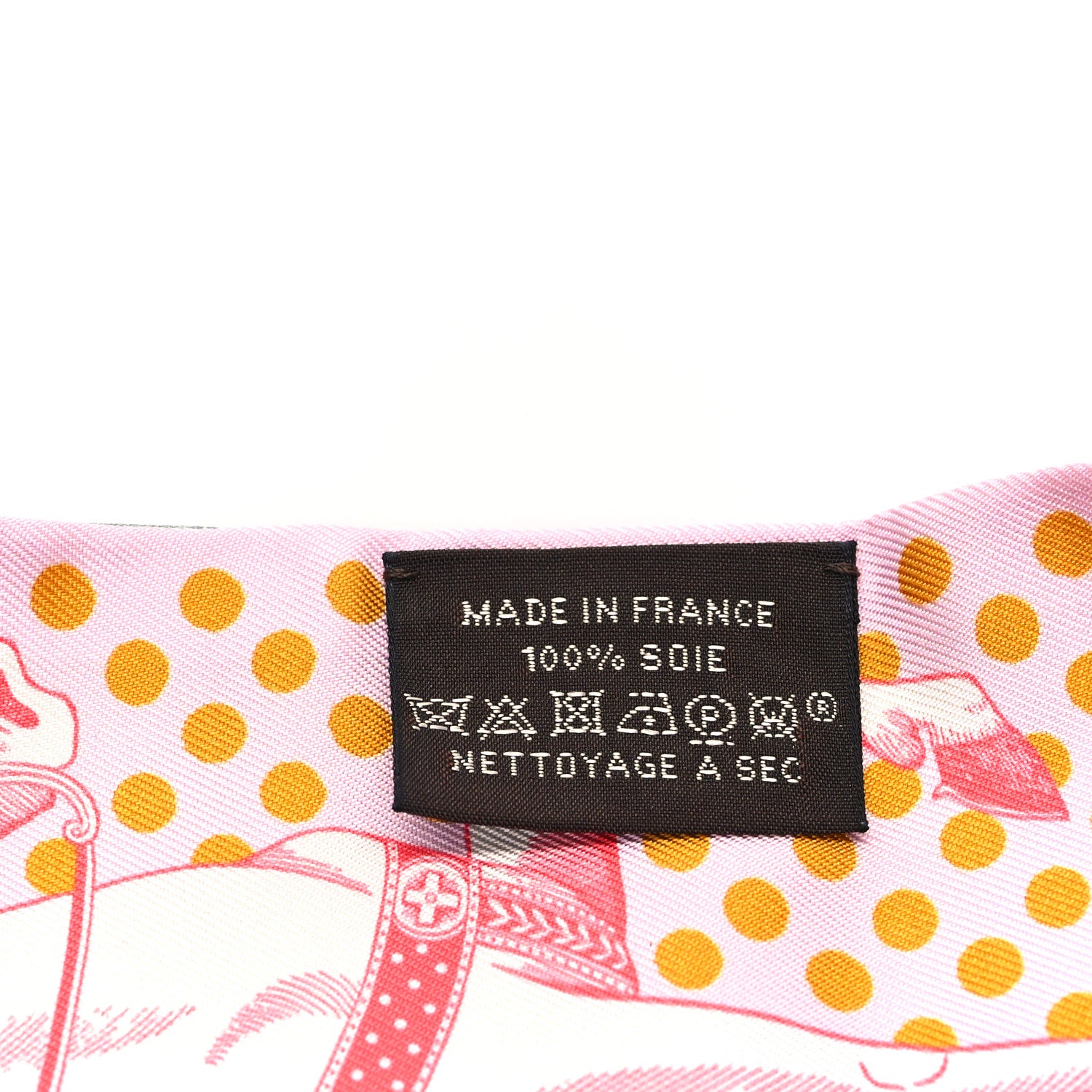 Hermes Silk Cavalier En Formes Twilly Rose Vert Amande Ocre 3 of 3