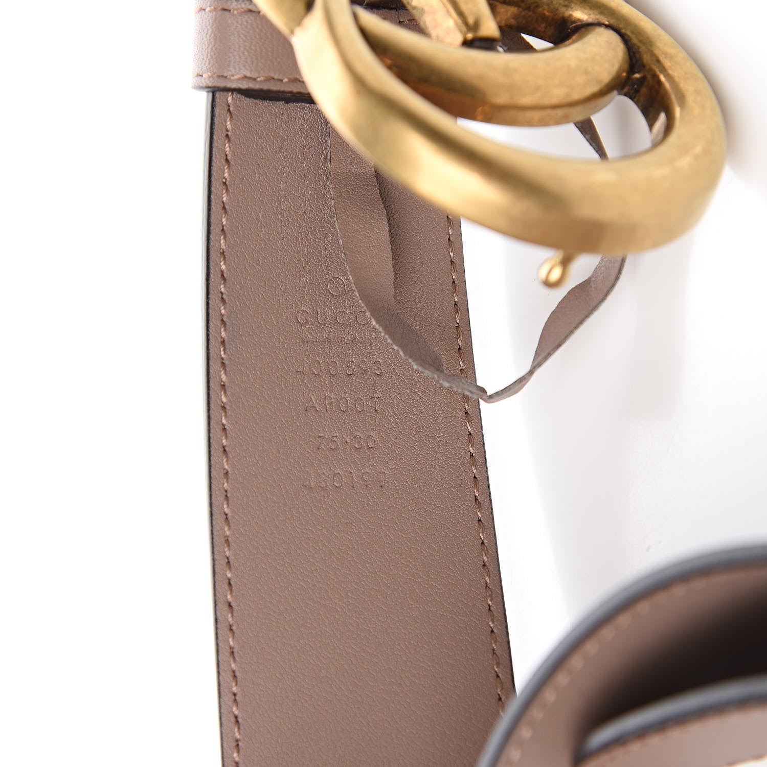Gucci Calfskin Double G 40mm Belt 75 30 Porcelain Rose 6 of 6