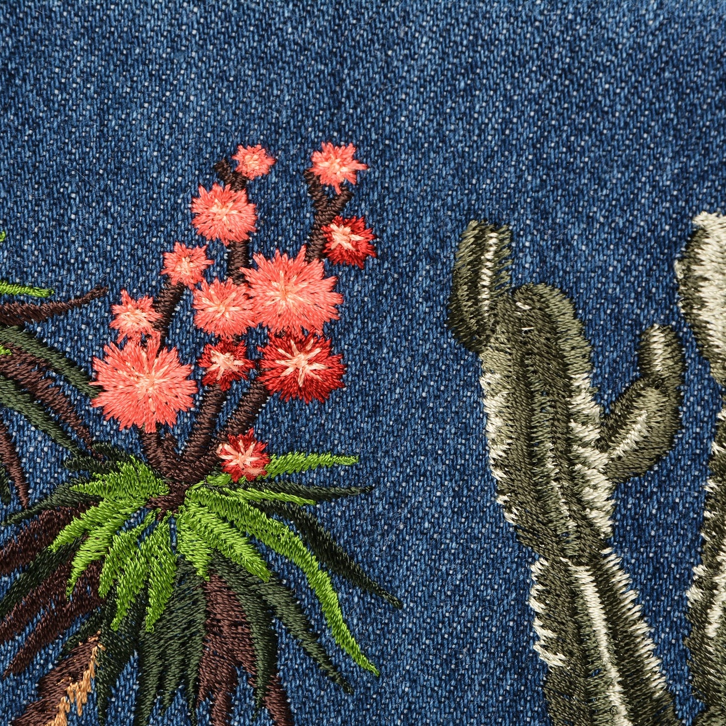 Eco Denim Embroidered Falabella Crossbody Cerulean