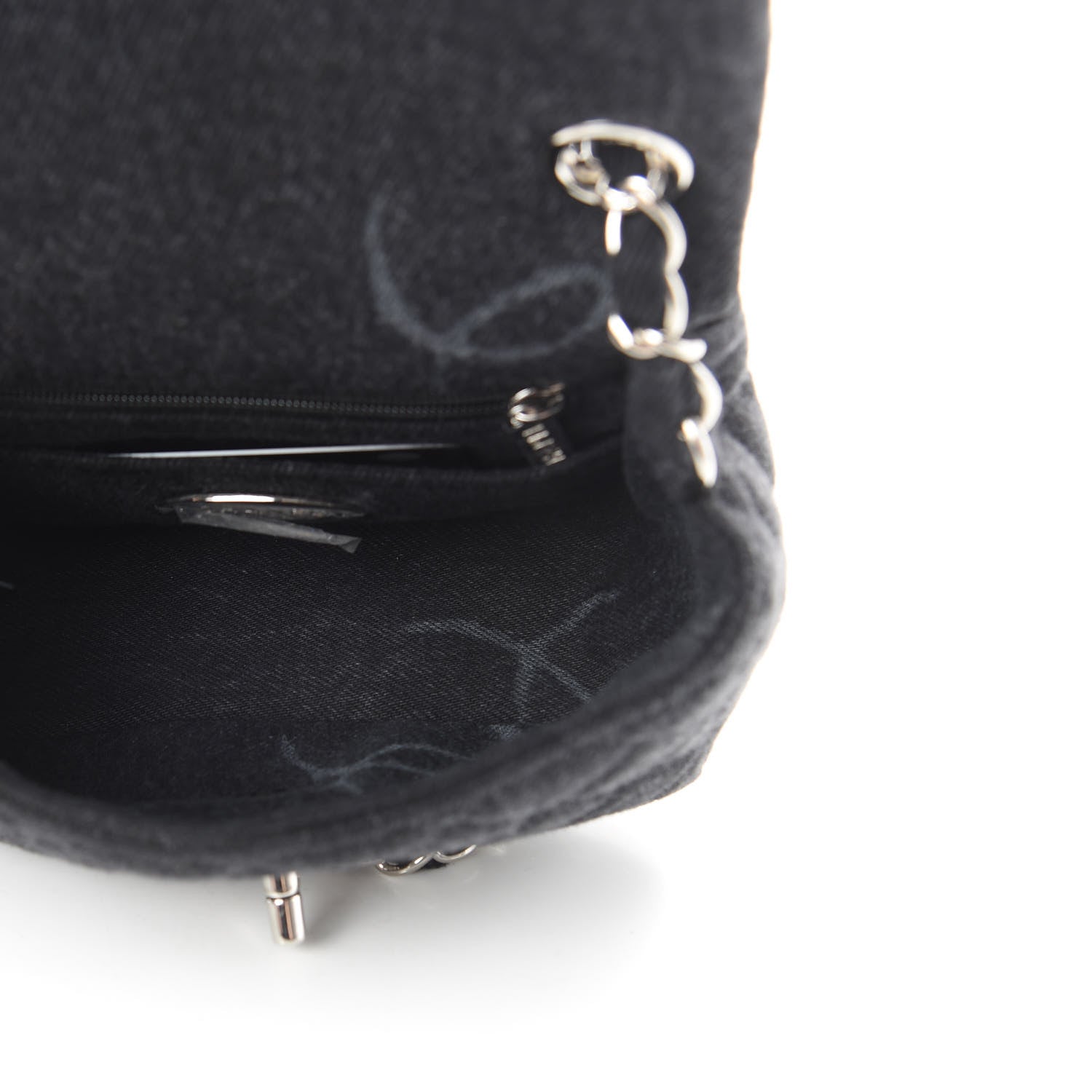 Chanel Denim CC Quilted Mini Square Flap Black 5 of 11