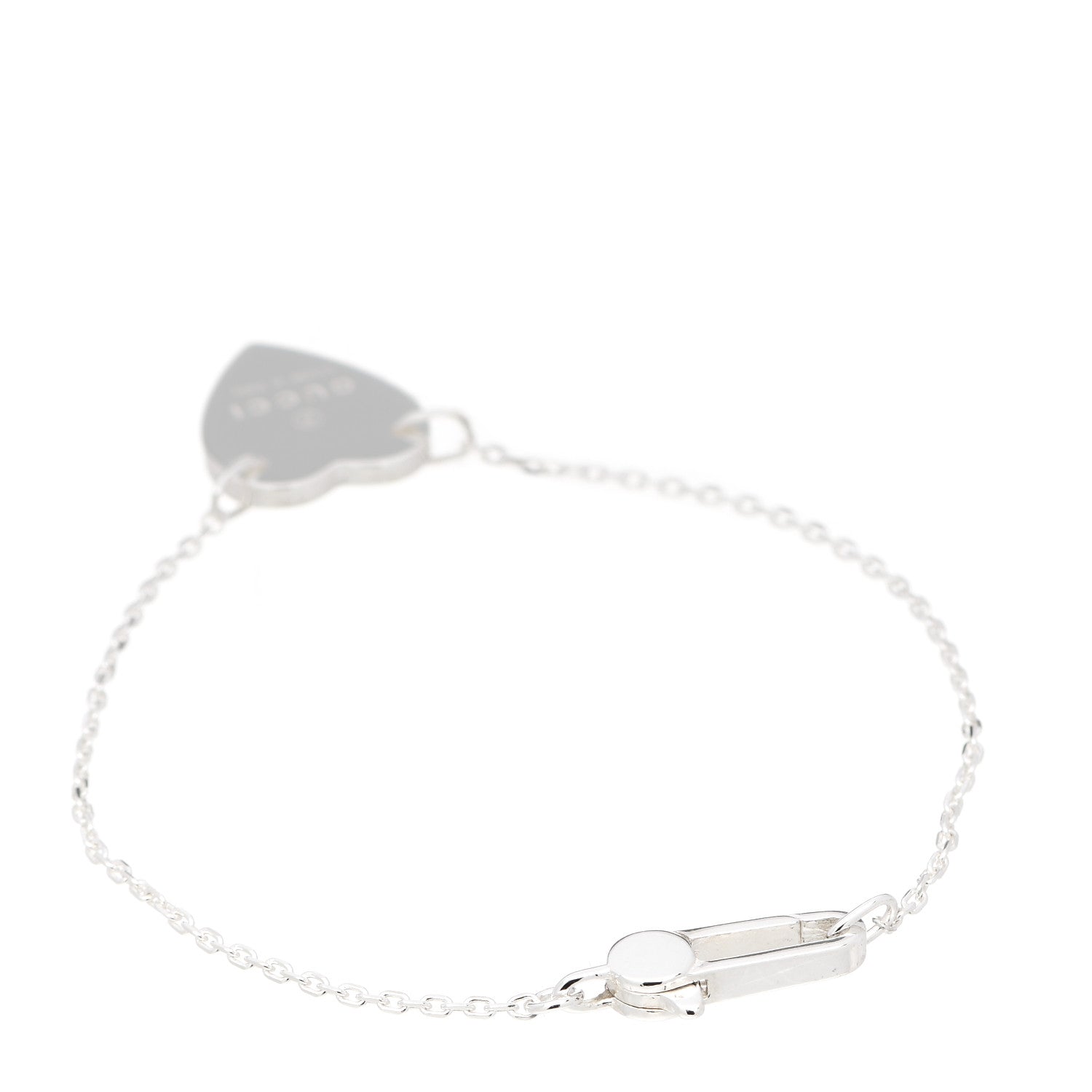 Gucci Sterling Silver Trademark Heart Bracelet 2 of 4