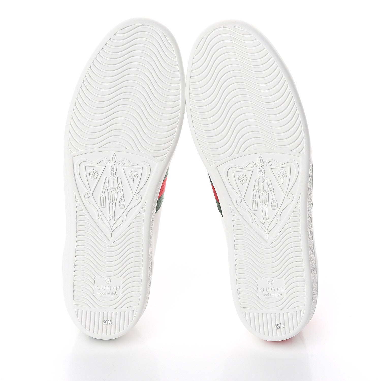 Gucci Calfskin Ayers Bee Embroidered Womens Ace Sneakers 39.5 White Green 7 of 7