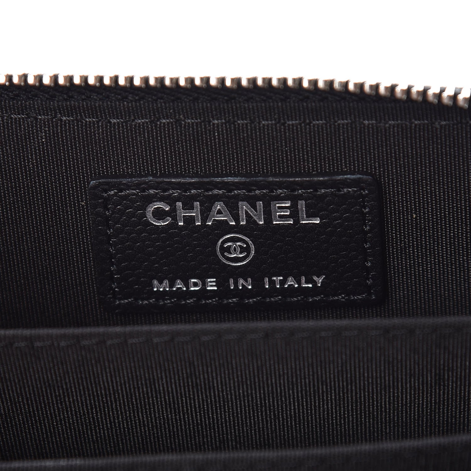 Chanel Caviar Camellia Embossed Zip Coin Purse Black 6 of 7