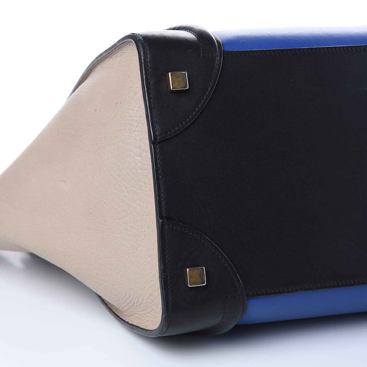 Elephant Calfskin Mini Tri-Color Luggage Indigo