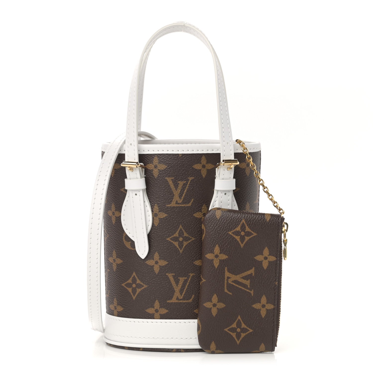 Louis Vuitton Monogram LV Match Nano Bucket Bag White 1 of 13
