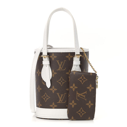 Louis Vuitton Monogram LV Match Nano Bucket Bag White 1 of 13