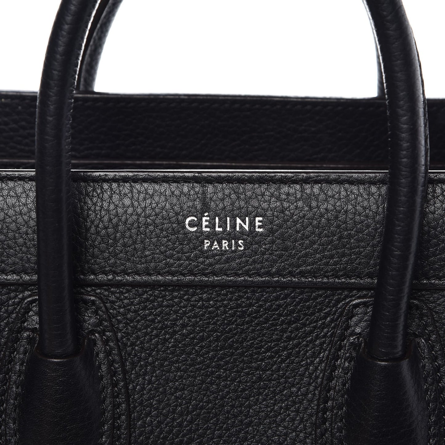 Drummed Calfskin Nano Luggage Black