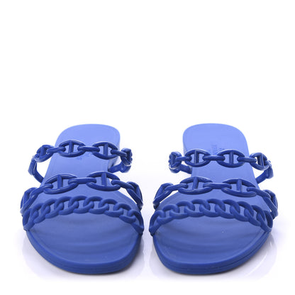 Hermes TPU Rivage Sandals 37 Blue Smalt 2 of 8