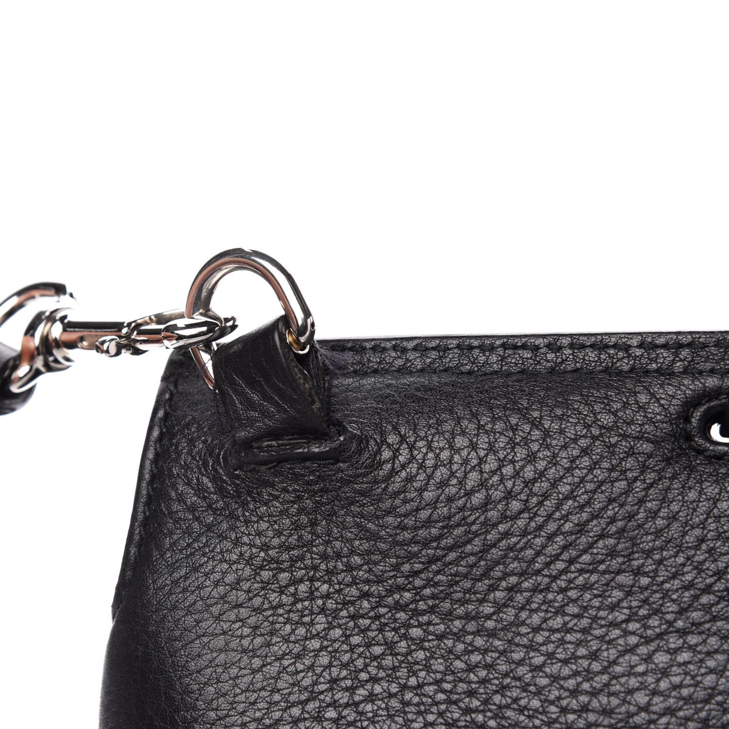 Gucci Pebbled Calfskin Large Bamboo Daily Top Handle Bag Black 14 of 16