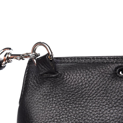 Gucci Pebbled Calfskin Large Bamboo Daily Top Handle Bag Black 14 of 16