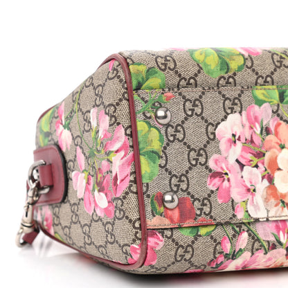 Gucci GG Supreme Monogram Blooms Small Boston Beige Multicolor Dry Rose 9 of 13