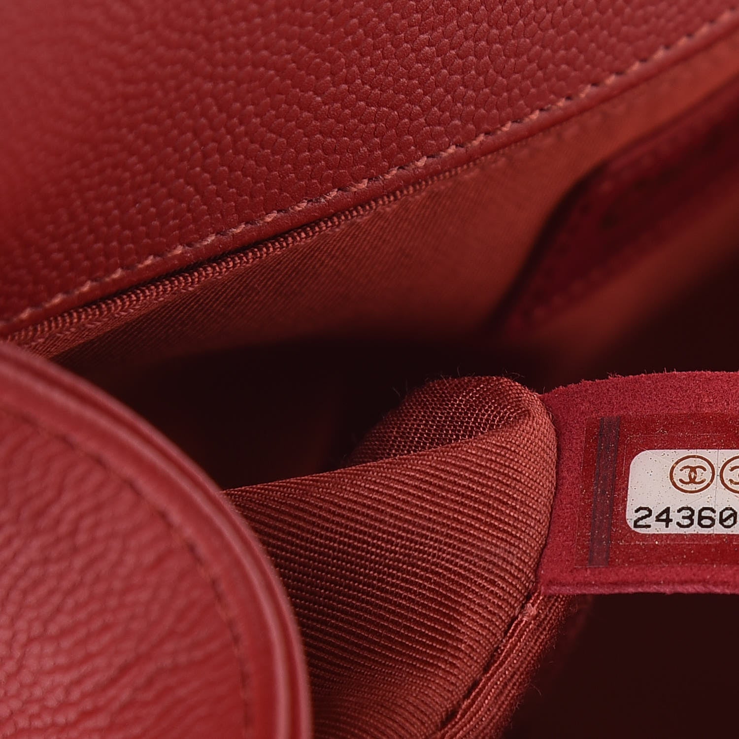 Chanel Caviar Quilted Medium Boy Flap Red 7 of 8