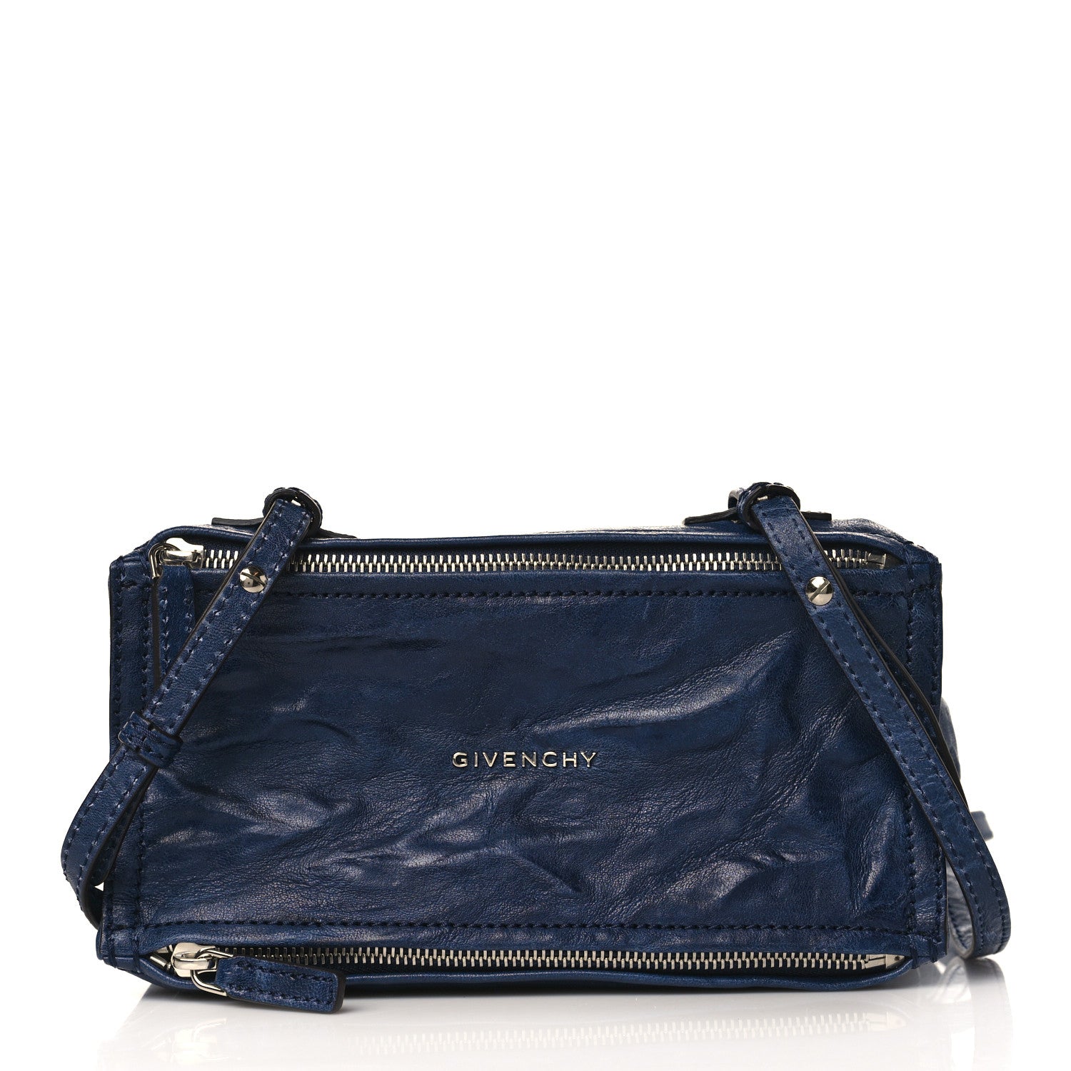 Givenchy Tumbled Sheepskin Mini Pandora Navy 1 of 8