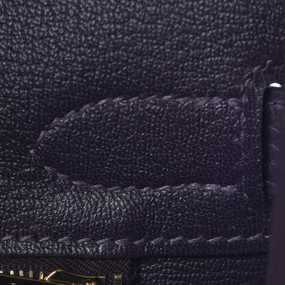 Hermes Taurillon Clemence Birkin 30 Raisin 22 of 39