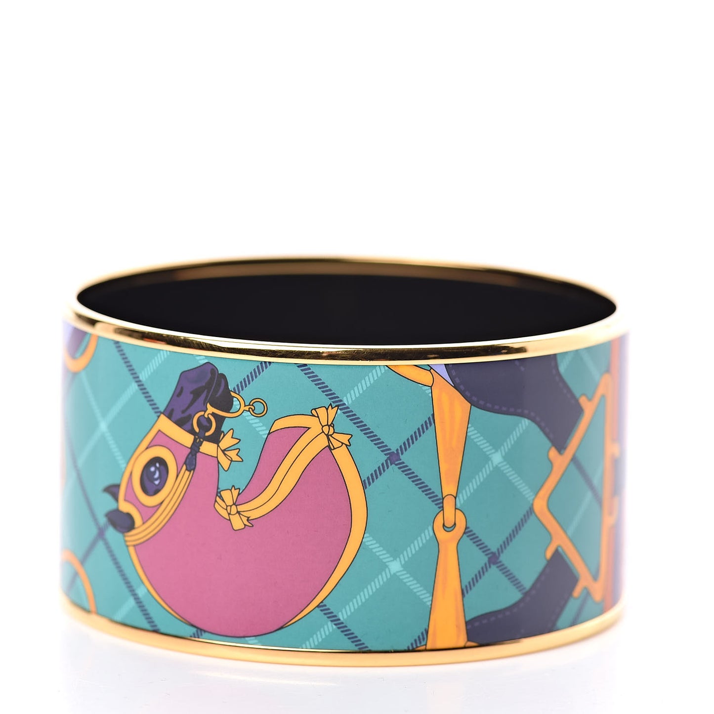 Enamel Print Extra Wide Bracelet 65