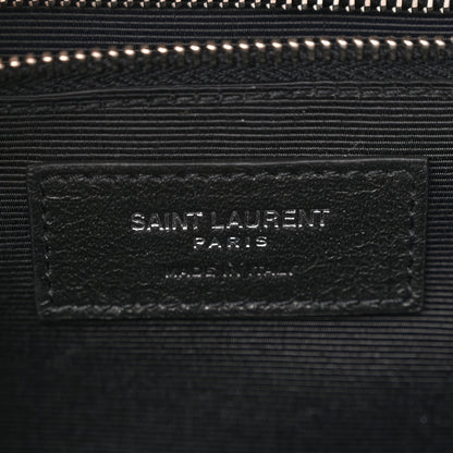 Saint Laurent Grain De Poudre Textured Mixed Matelasse Large Triquilt Monogram Satchel Rose 6 of 17