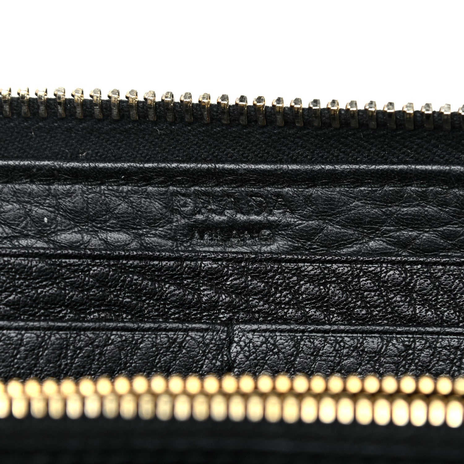 Prada Vitello Daino Zip Around Wallet Nero Black 10 of 13