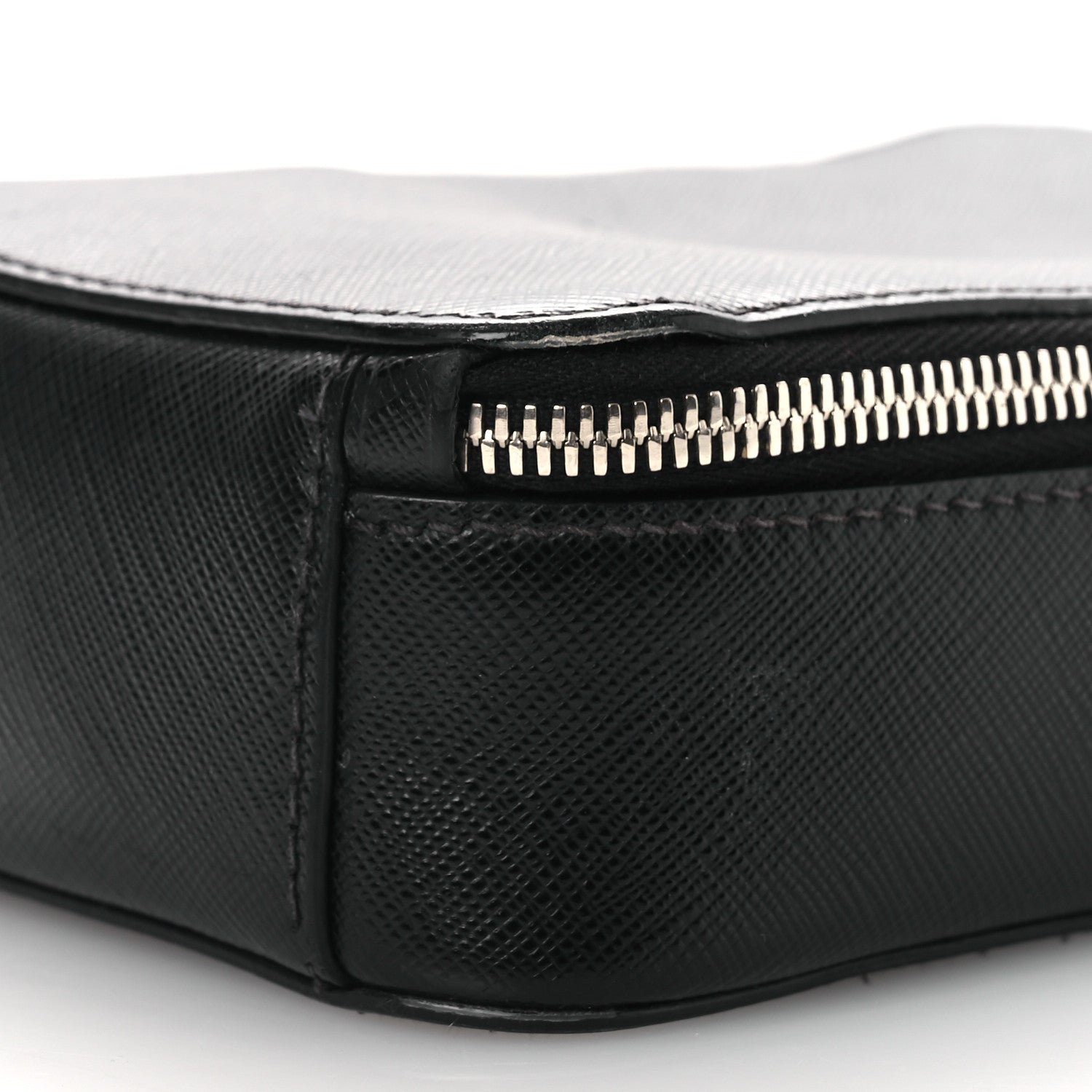 Prada Saffiano Travel Brique Crossbody Messenger Bag  Black 11 of 14