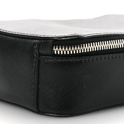 Prada Saffiano Travel Brique Crossbody Messenger Bag  Black 11 of 14