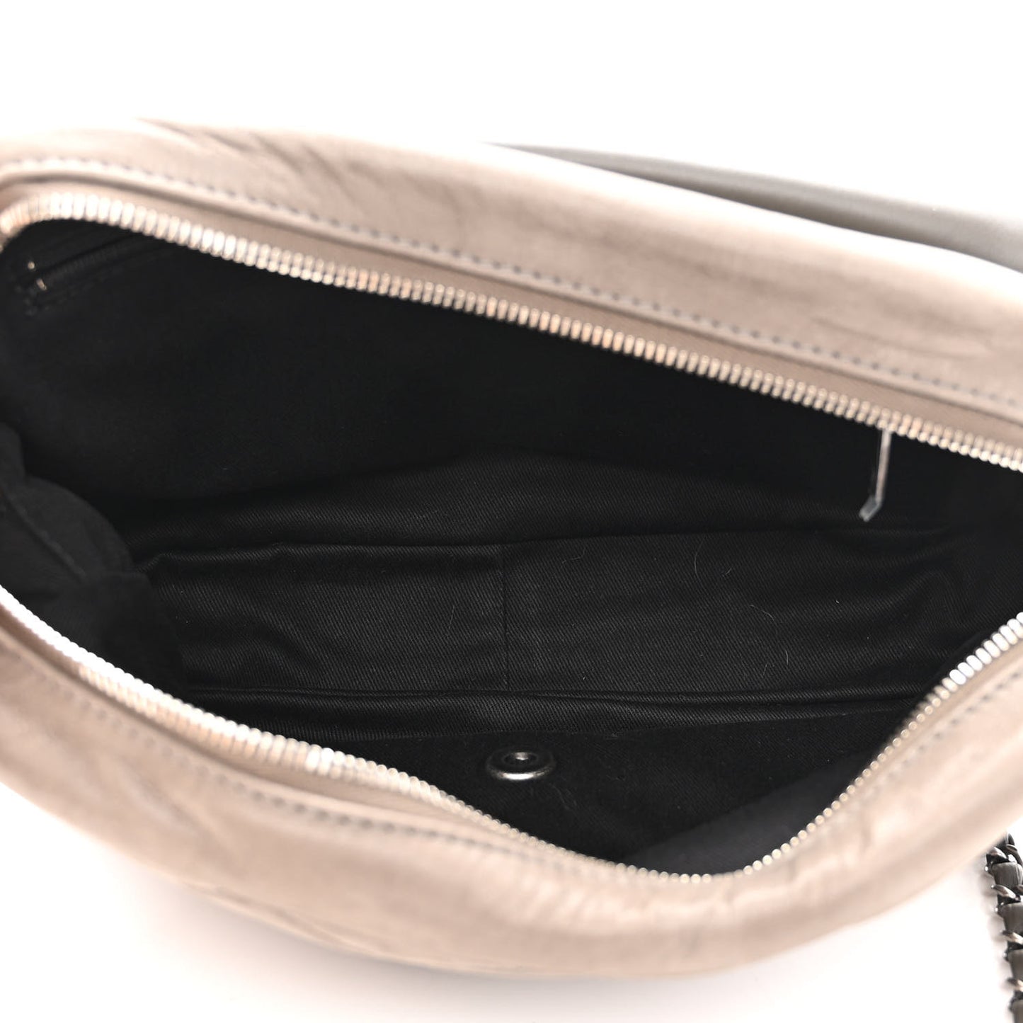 Iridescent Calfskin In The Mix Flap Dark Grey