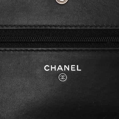 Chanel Calfskin Quilted Boy Wallet On Chain WOC Black 6 of 8