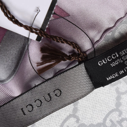 Gucci Silk Monogram Horsebit Square Scarf Purple 7 of 7