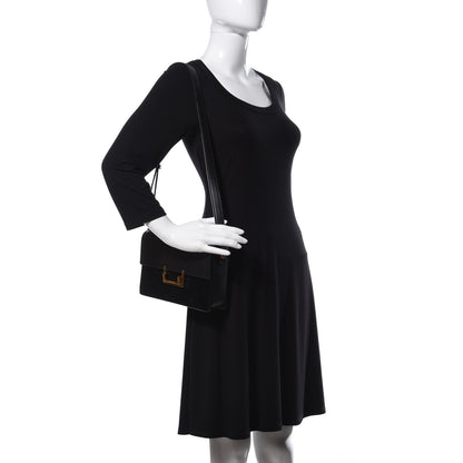 Saint Laurent Suede Calfskin Medium Classic Lulu Bag Black 2 of 14