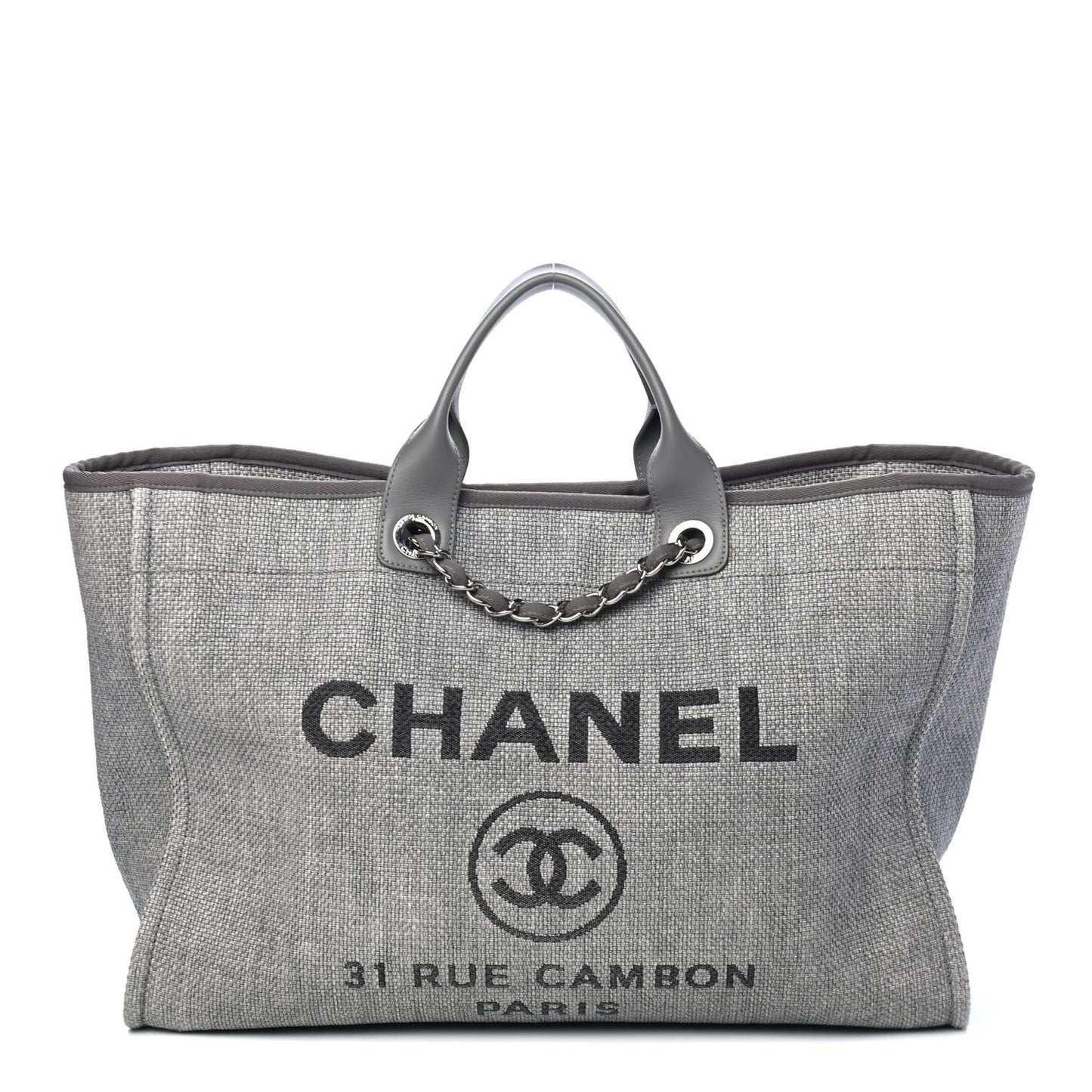 Canvas Large Deauville Tote Grey