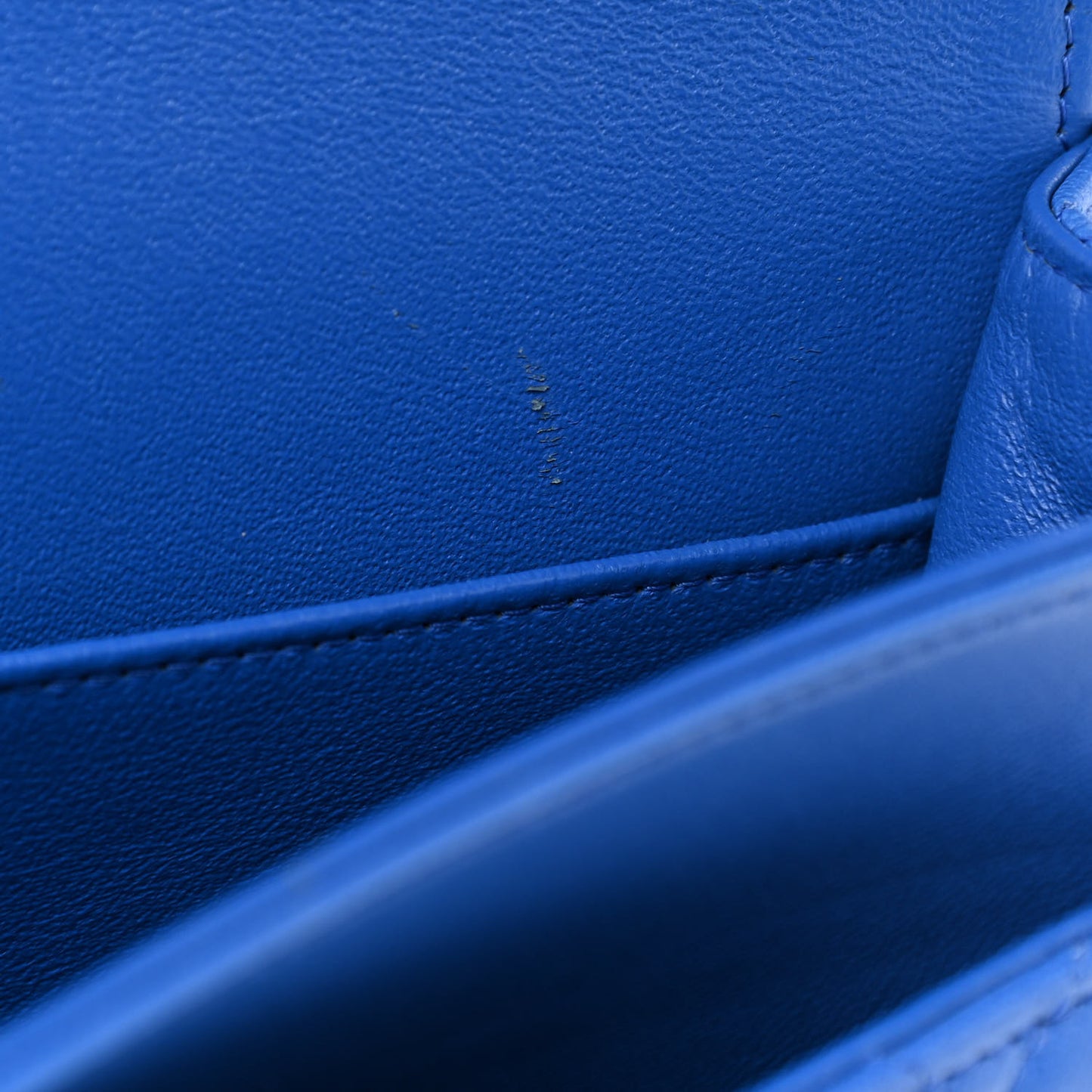 Lambskin Quilted Medium Double Flap Blue