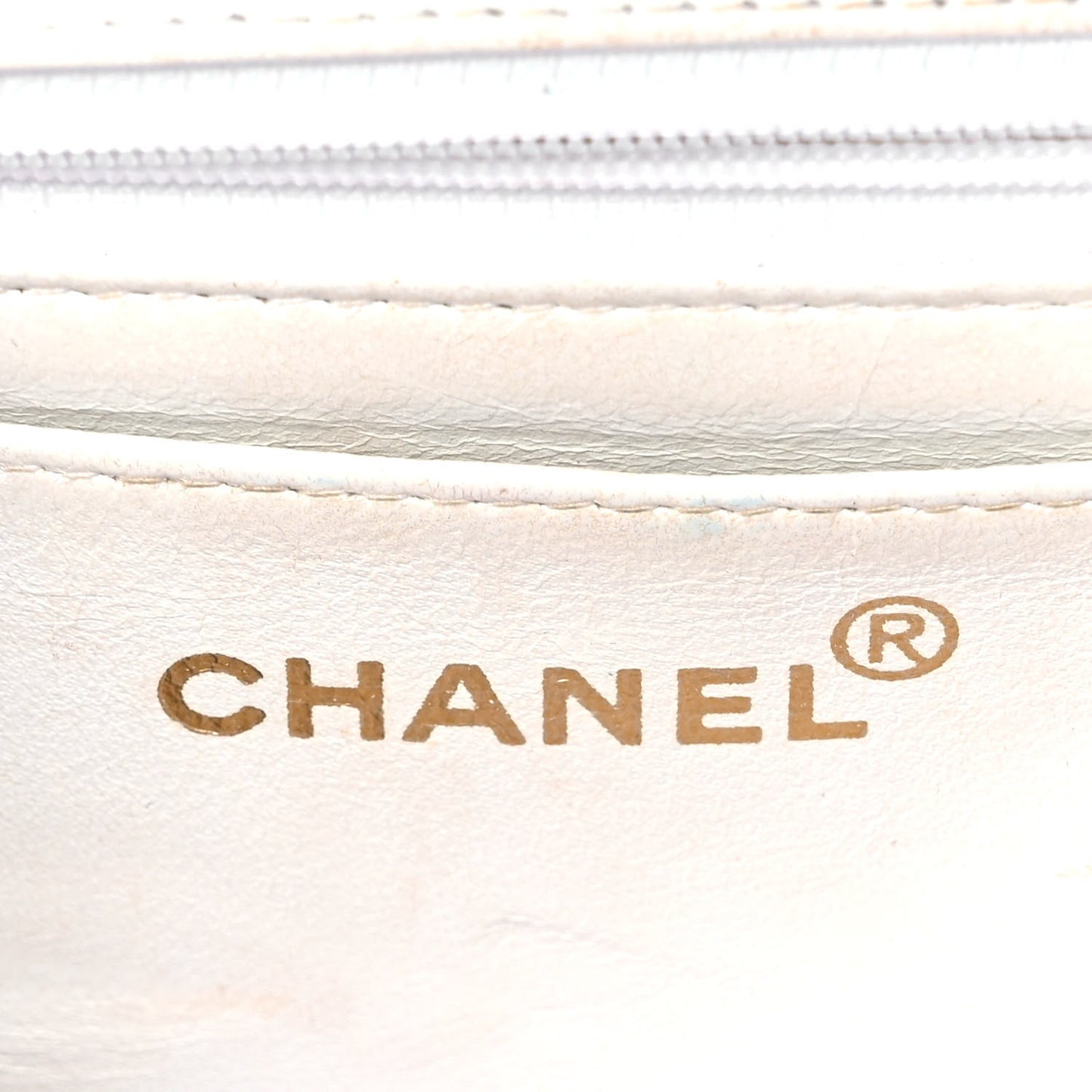 Lambskin Quilted Mini Square Flap White