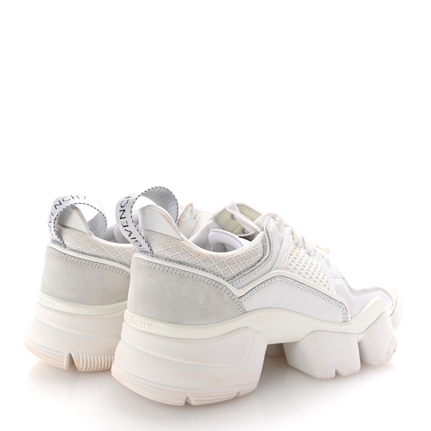 Givenchy Neoprene Suede Mesh Baisse Jaw Low Sneakers 37 White 5 of 12