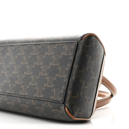 Celine Triomphe Canvas Calfskin Medium Teckel Triomphe Bag Tan 10 of 10