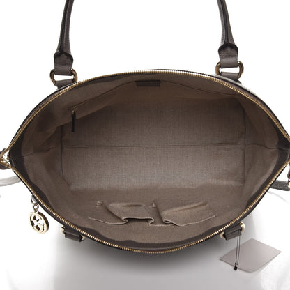 Gucci Dollar Calfskin Large GG Charm Dome Satchel Tote Loess 6 of 8