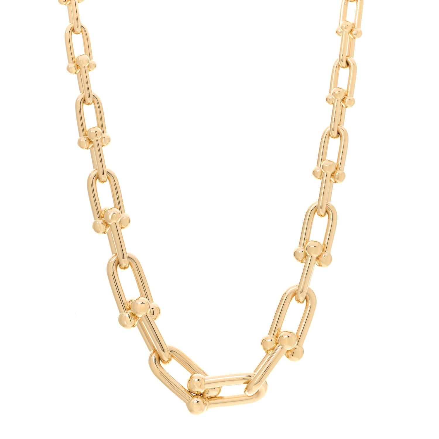 Tiffany 18K Yellow Gold HardWear Graduated Link Necklace 1 of 5