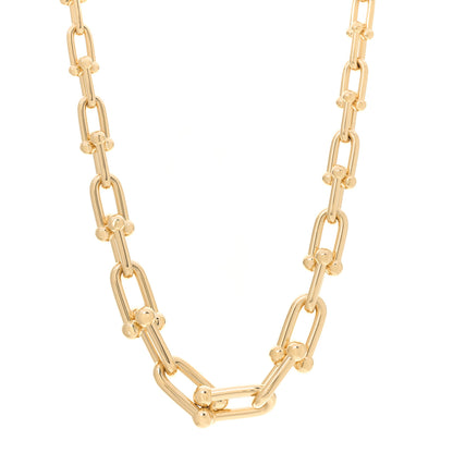 Tiffany 18K Yellow Gold HardWear Graduated Link Necklace 1 of 5