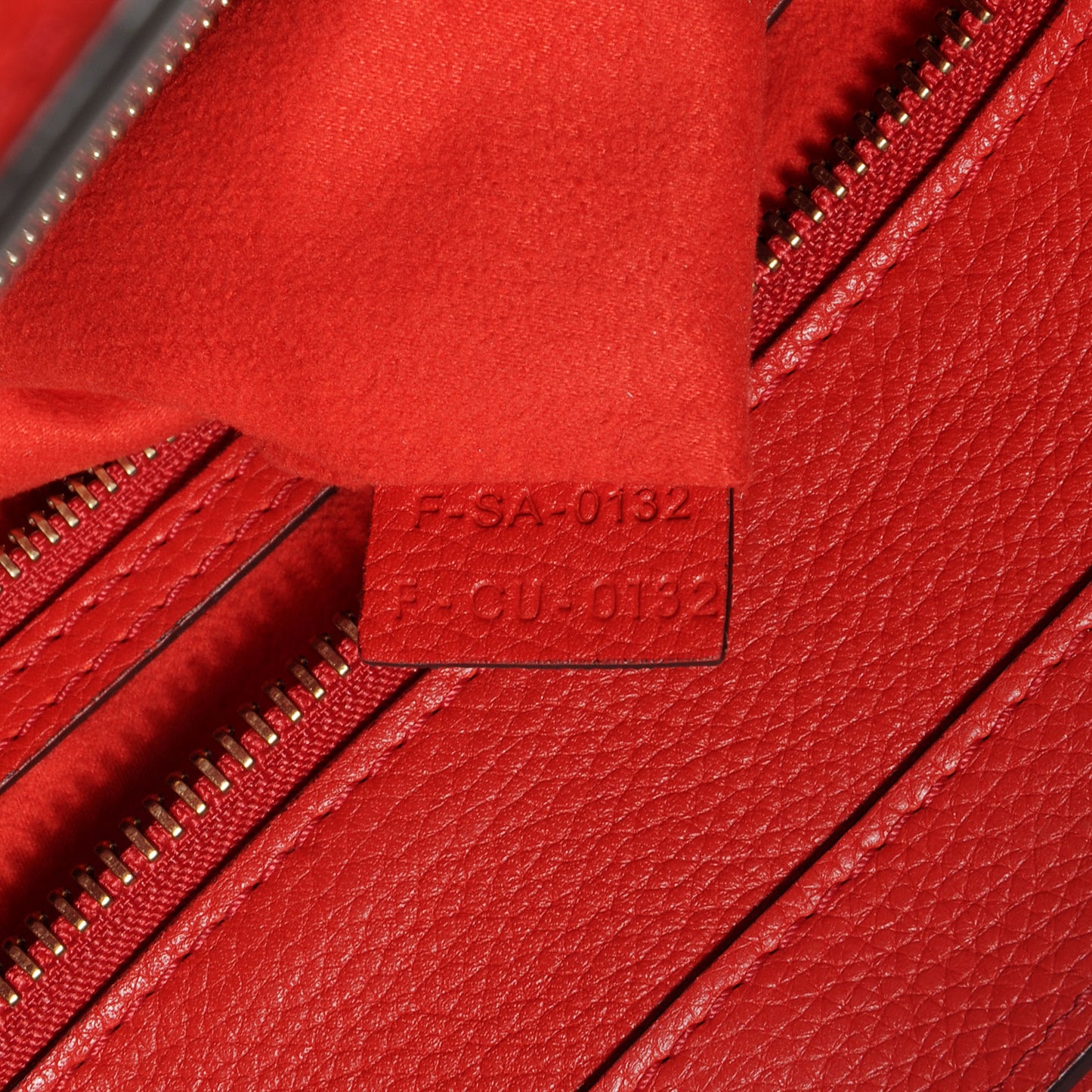 Drummed Calfskin Mini Luggage Bag Red