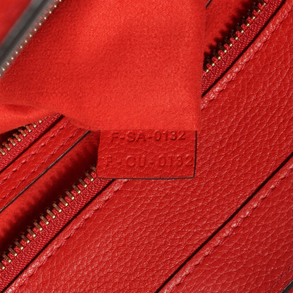 Celine Drummed Calfskin Mini Luggage Bag Red 8 of 10