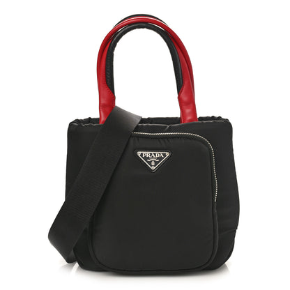 Prada Tessuto Nylon Pocket Top Handle Cargo Bag Black Fuoco 1 of 8