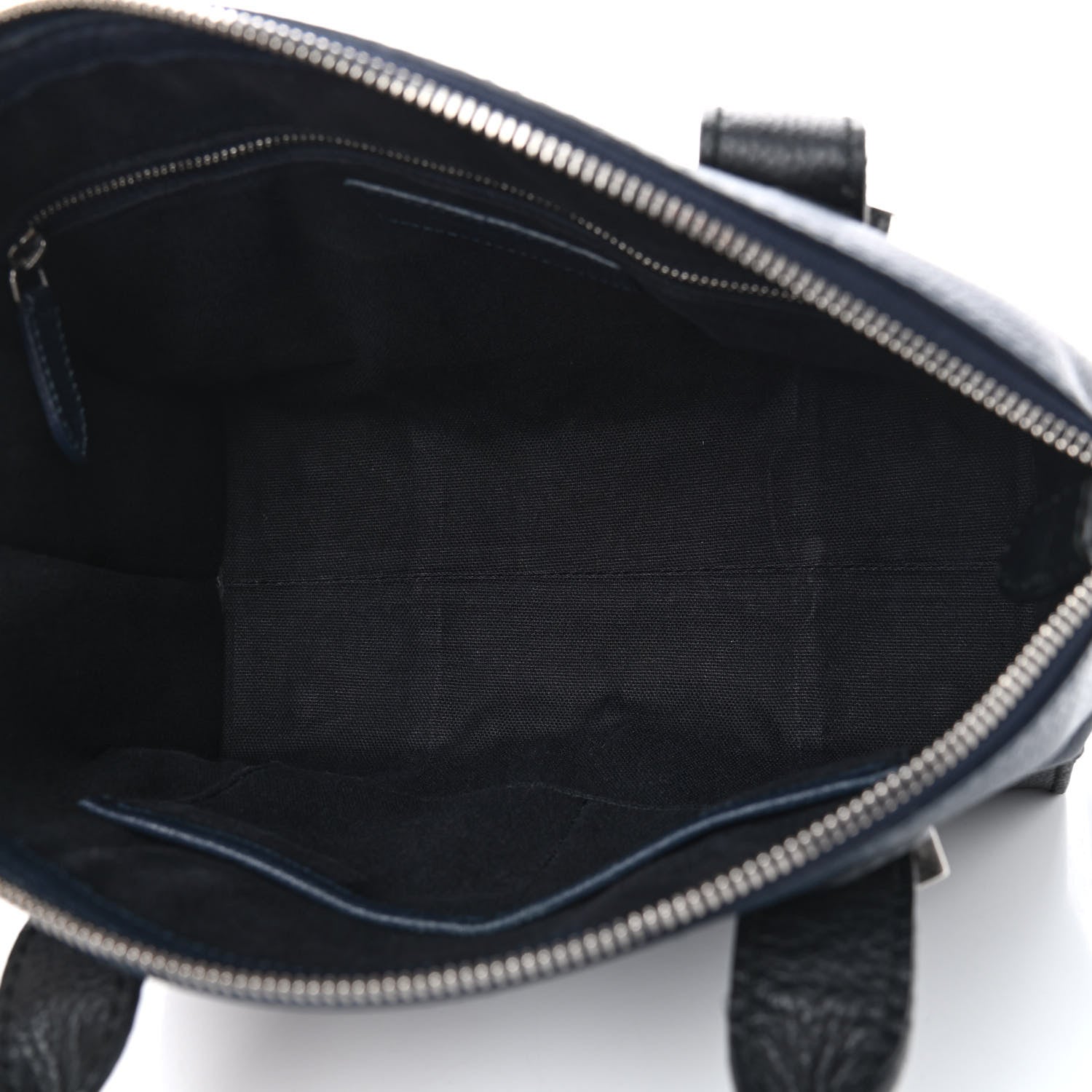 Alexander McQueen Grained Calfskin Small Bi-Color Legend Satchel Navy Black 5 of 12