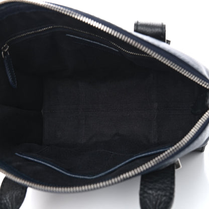 Alexander McQueen Grained Calfskin Small Bi-Color Legend Satchel Navy Black 5 of 12