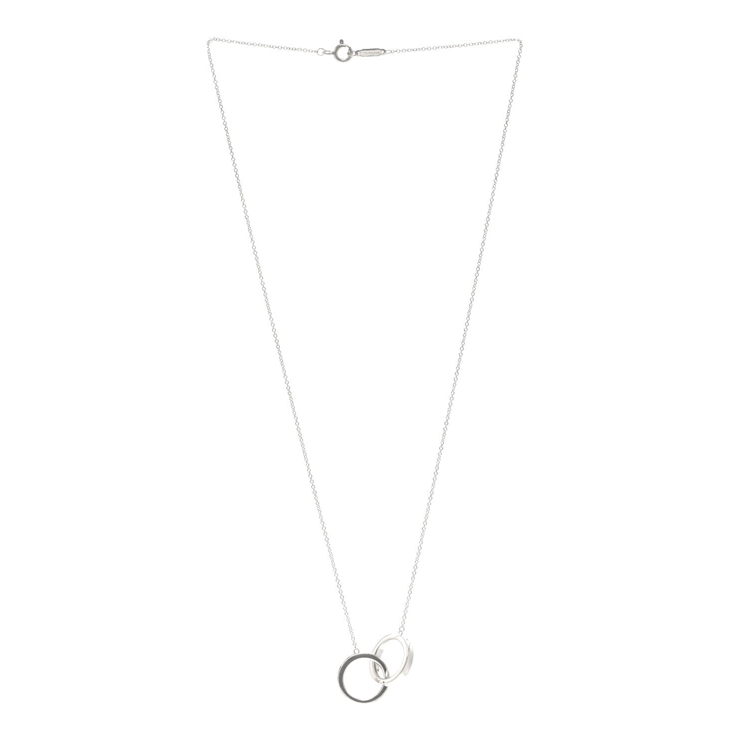 Tiffany Sterling Silver 1837 Interlocking Circles Pendant Necklace 3 of 4