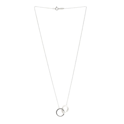 Tiffany Sterling Silver 1837 Interlocking Circles Pendant Necklace 3 of 4