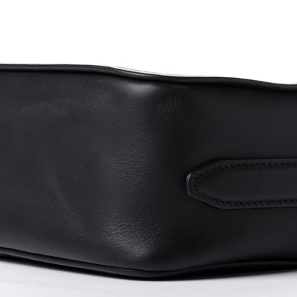 Fendi Glazed Fabric Vitello Century FF 1974 Stamp Patch Camera Case Mogano Panna Black 10 of 11