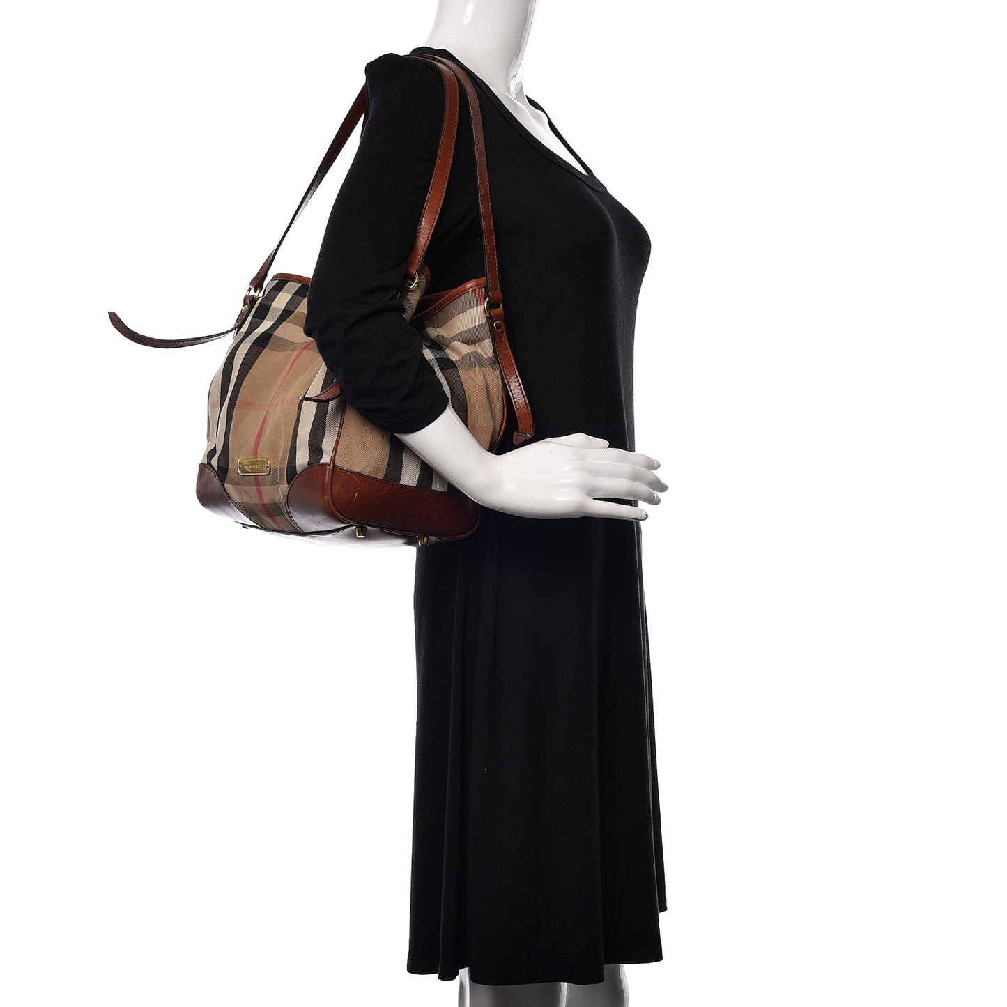 House Check Small Canterbury Tote Dark Tan
