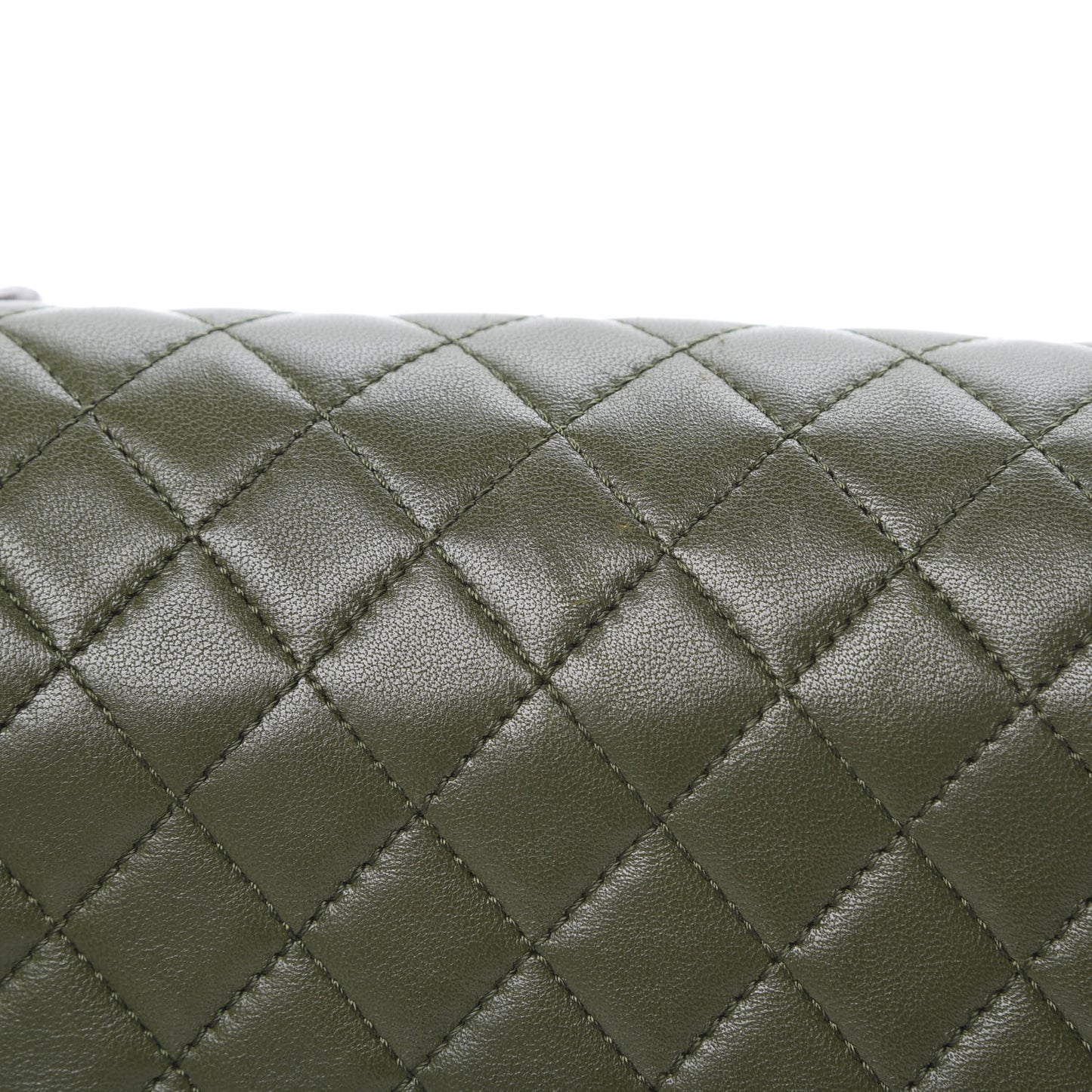 Lambskin Quilted Medium Boy Flap Khaki