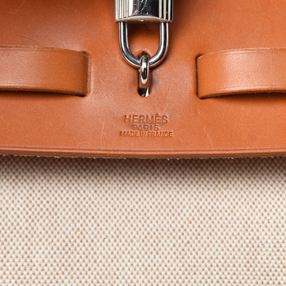 Hermes Toile Vache Calfskin Herbag 39 MM Natural 16 of 17